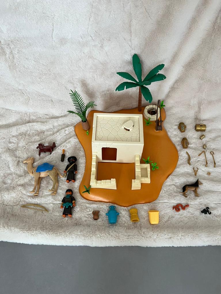 Playmobil Woestijn Oase Set met Kameel en Figuren, Ophalen of Verzenden, Gebruikt, Complete set