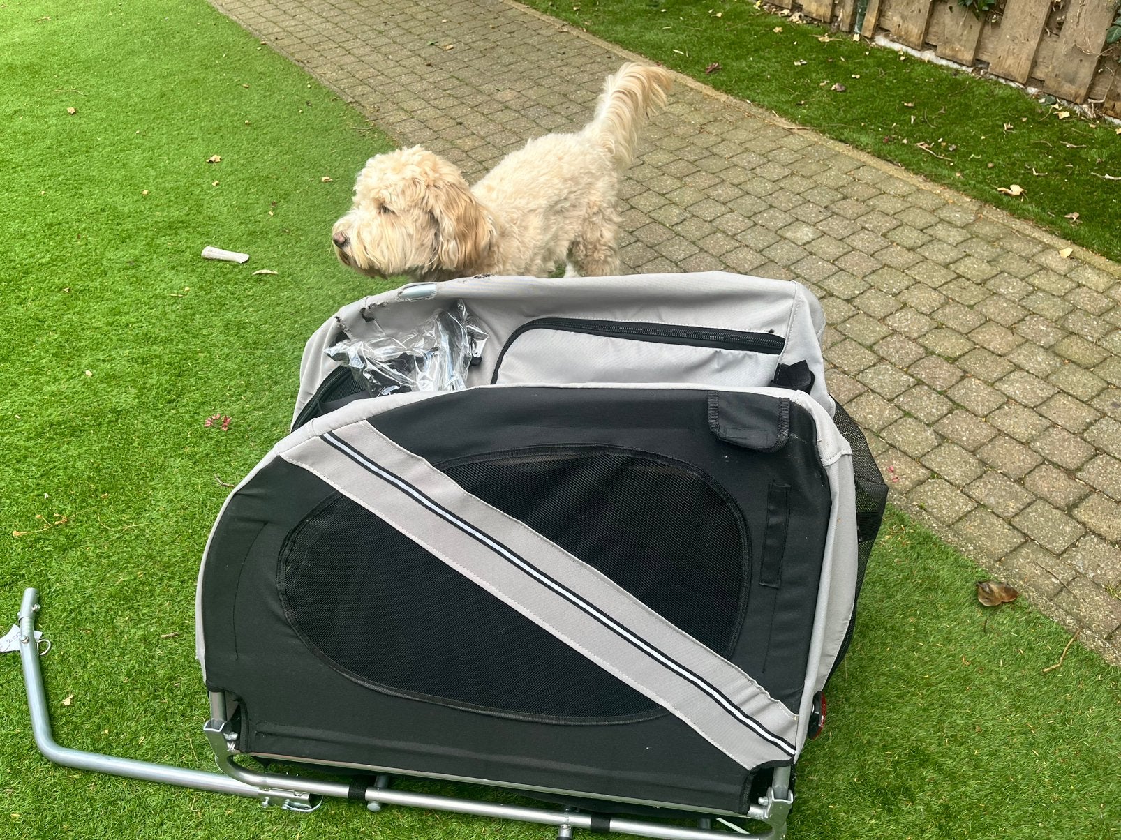 Fietskar honden, Fietsen en Brommers, Fietsaccessoires | Aanhangers en Karren, Gebruikt, Hondenkar, Ophalen