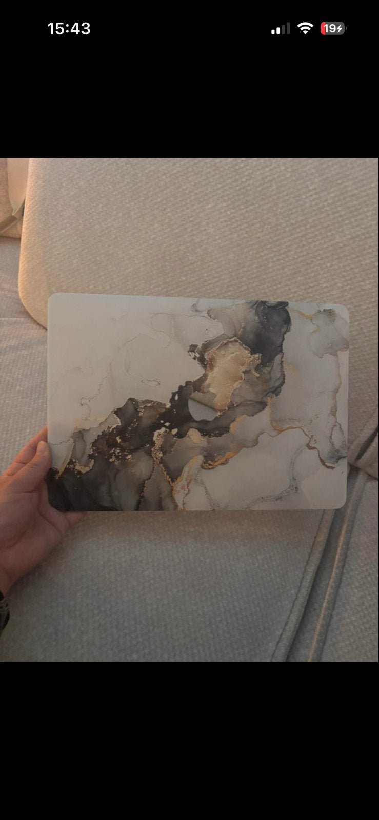 Apple MacBook Air 13" (2018) Marmeren Hoes Bovenkant, Ophalen of Verzenden, 13 inch, Zo goed als nieuw