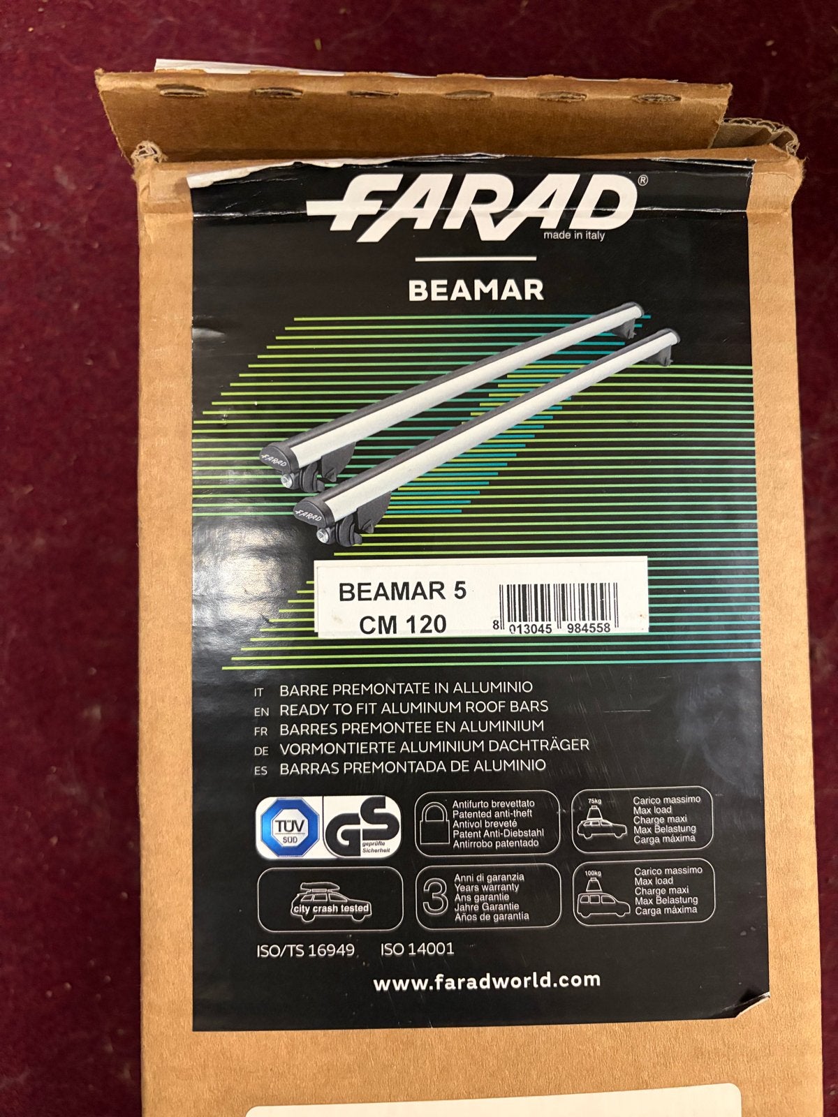 Farad Beamar 5 CM 120 Aluminium Dakdragers, Ophalen, Nieuw