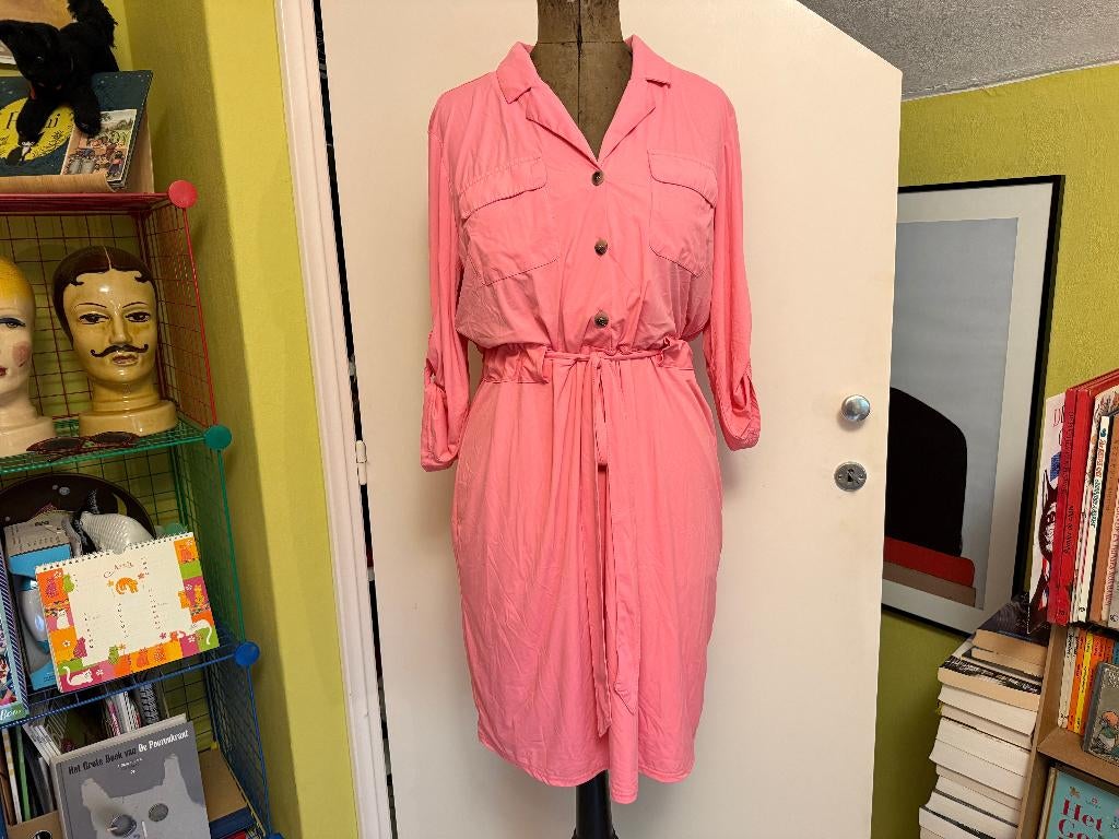 K-Design mooi sportieve roze zomer jurk maat L=40 ZGAN!, Maat 38/40 (M), K-design, Verzenden, Zo goed als nieuw