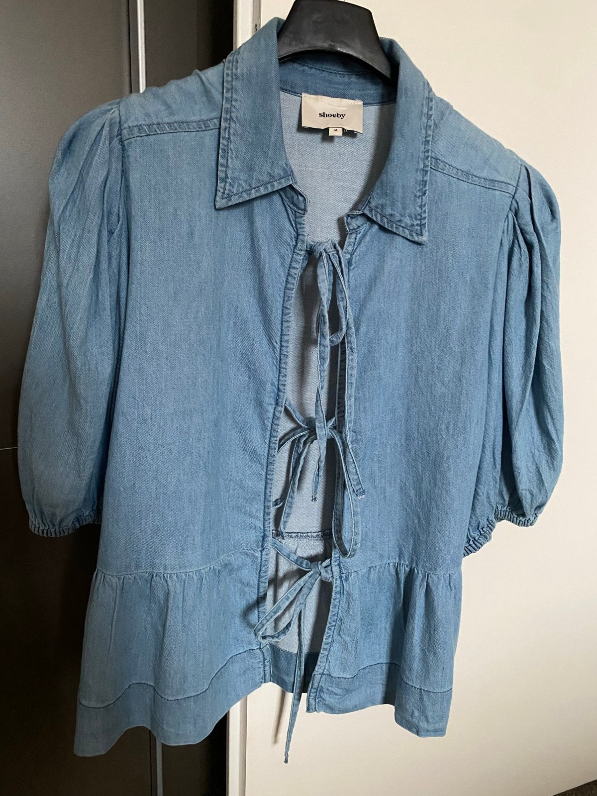 Shoeby denim blouse, Ophalen of Verzenden, Zo goed als nieuw, Maat 38/40 (M), Blauw
