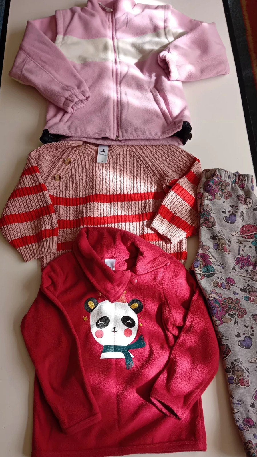 Leuke kledingset voor meisjes (4 stuks) MAAT 116, Ophalen of Verzenden, Gebruikt, Meisje