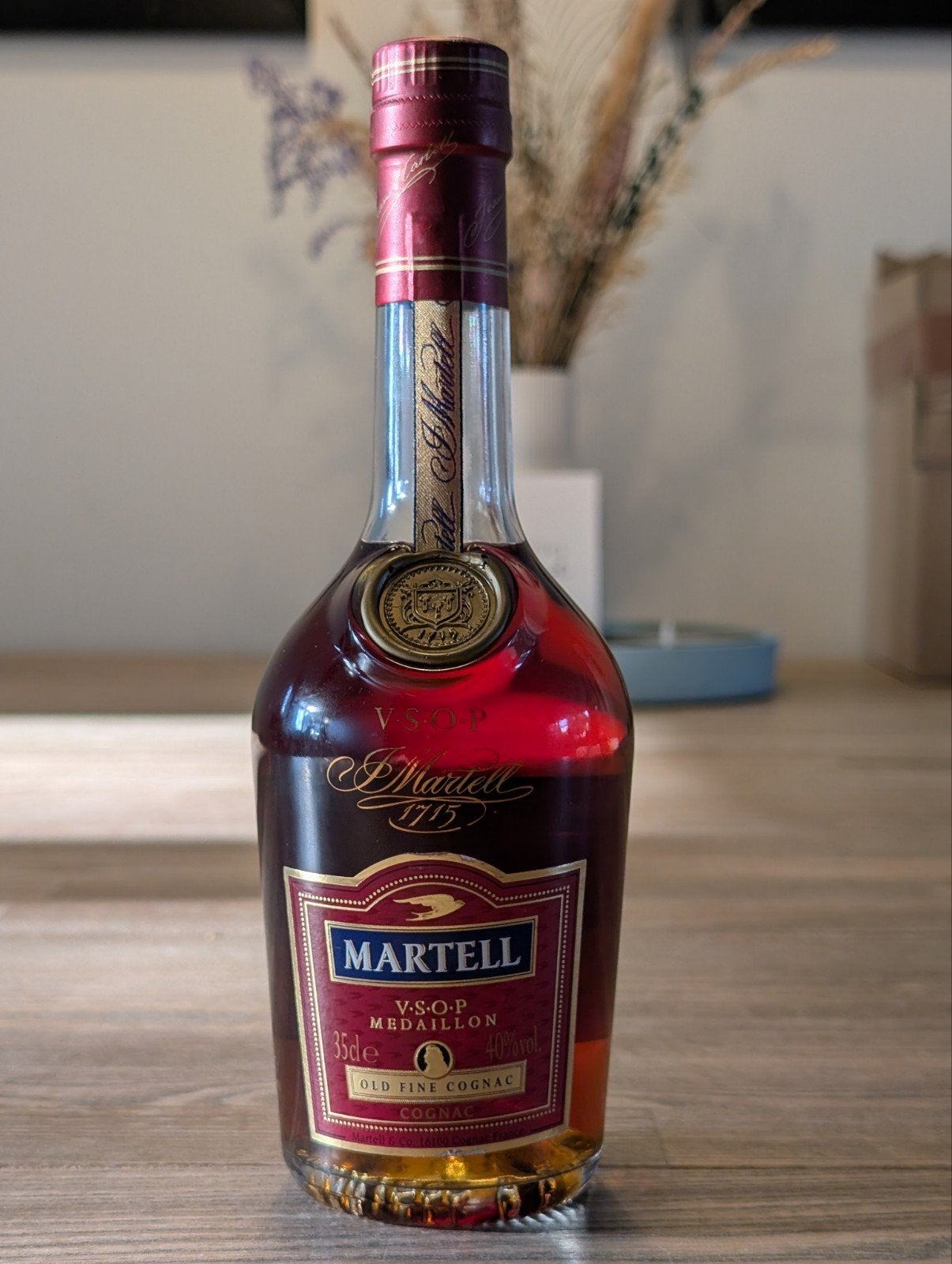 Mooie Martell kleine cognacfles. 35cl., Ophalen of Verzenden, Overige typen