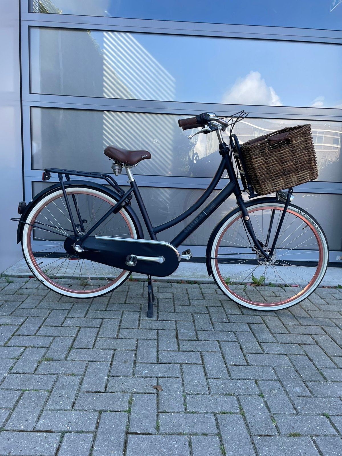Cortina U4 Denim blue/Rose gold, Versnellingen, Zo goed als nieuw, 50 tot 53 cm, Trommelrem