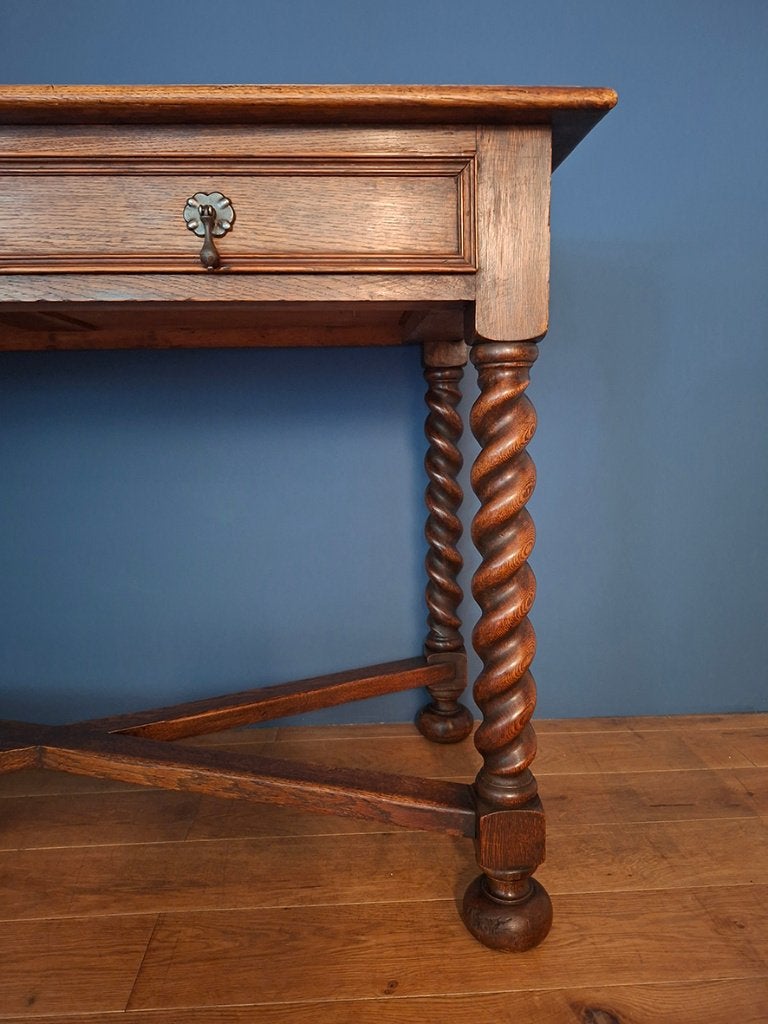 Antieke schrijftafel, sidetable, haltafel, klein bureau, Ophalen