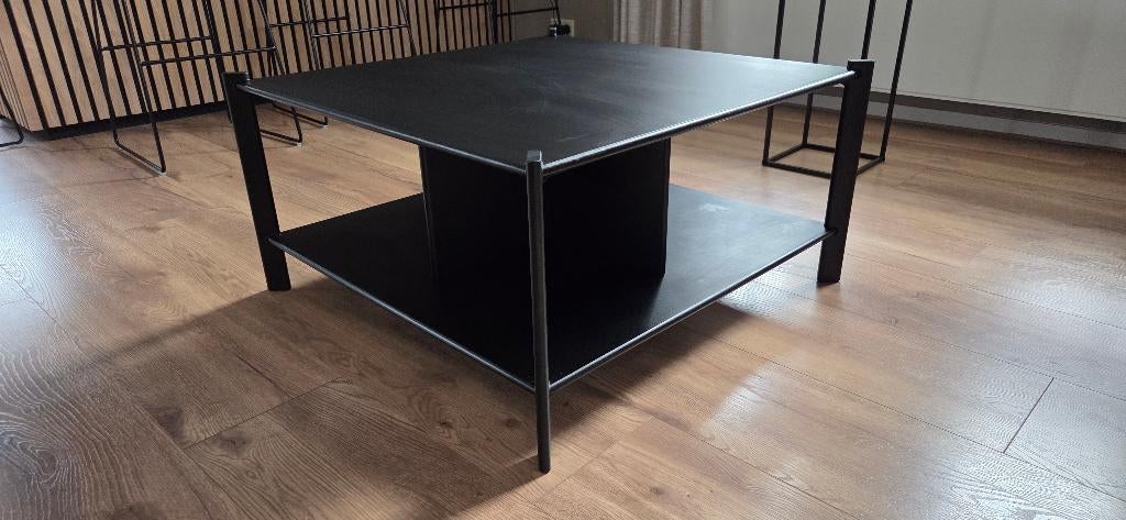 Te koop zwarte salontafel 80 x 80 cm, Ophalen, 50 tot 100 cm, Vierkant, 50 tot 100 cm
