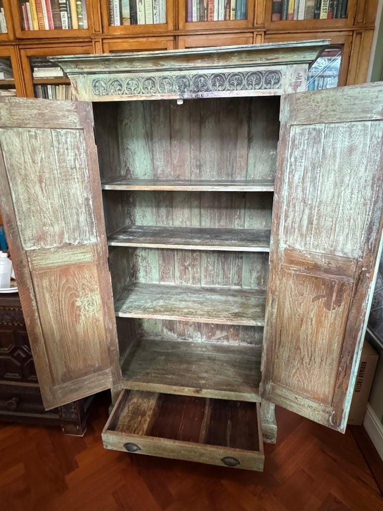 India kast met deuren 183 x 41 x 101 cm, Huis en Inrichting, Ophalen, Met lade(s), 50 tot 100 cm, Zo goed als nieuw