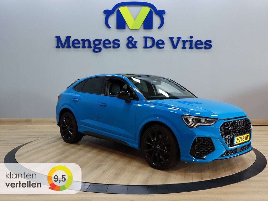 Audi RS Q3 Sportback TSFI 400 PK Airco ECC | LED | B&O | Vir, Automaat, 12 maanden, 1675 kg, Blauw