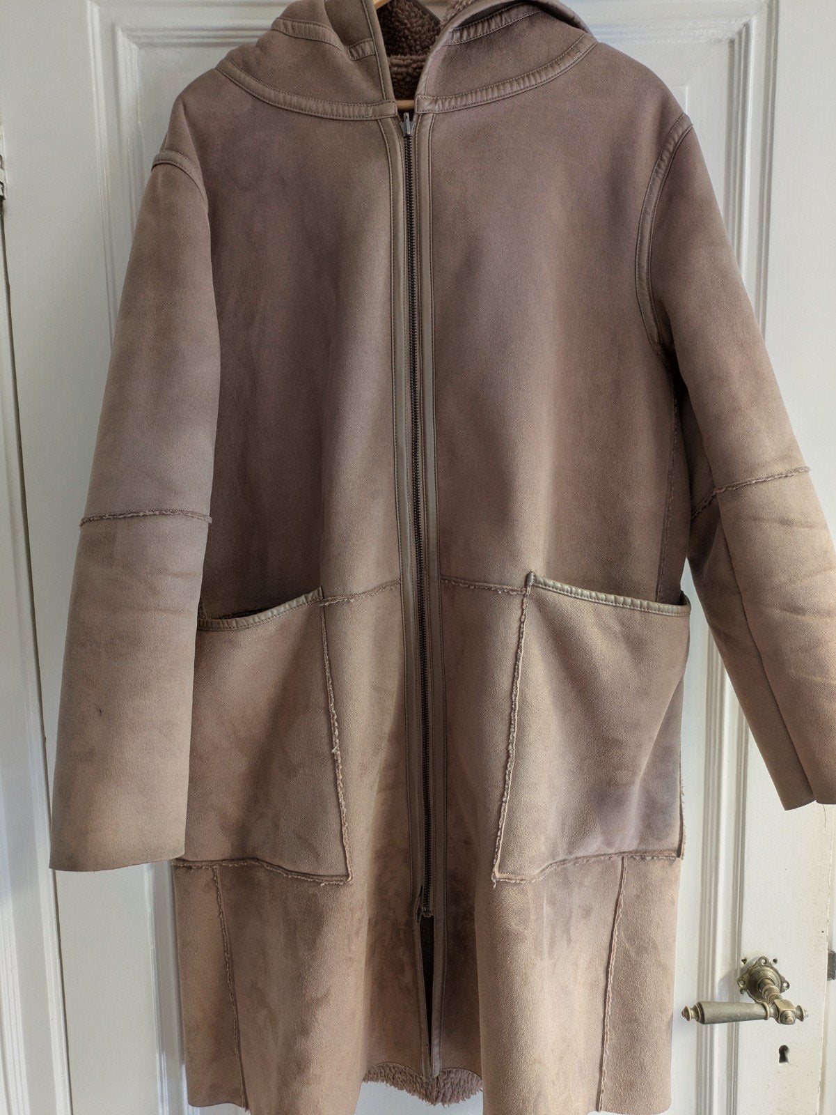 Nümph Reversible Jas Teddy/Suede Look - Maat 38, Maat 38/40 (M), Bruin, Nümph, Ophalen of Verzenden
