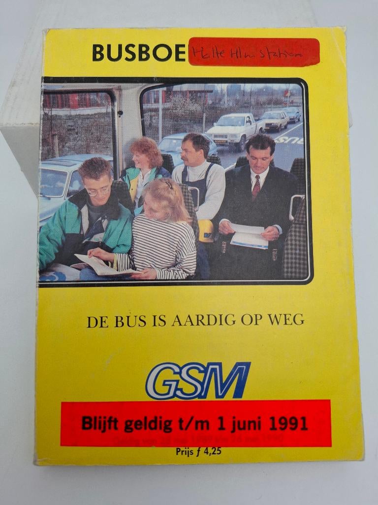 busboekje GSM 1989-1991, Verzenden, Zo goed als nieuw, Bus of Metro, Boek of Tijdschrift