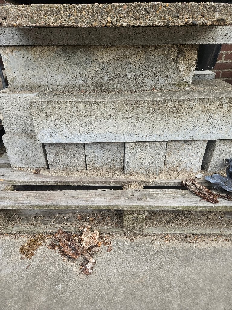 Beton banden, Tuin en Terras, Tegels en Klinkers, Ophalen, Gebruikt, Overige typen, Minder dan 5 m²