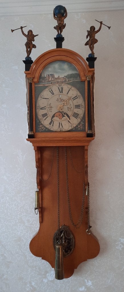 Prachtige Friese staartklok te koop, Antiek en Kunst, Ophalen