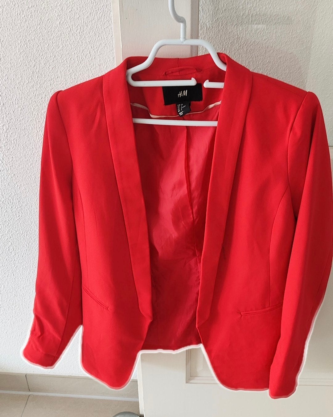 Rode colbert van H&M maat 36 in prima staat, H&M, Ophalen of Verzenden, Zo goed als nieuw, Jasje