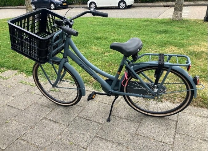Meisjesfiets Cortina 24 inch + mand, Fietsen en Brommers, Fietsen | Meisjes, Ophalen, Handrem, Cortina, Gebruikt