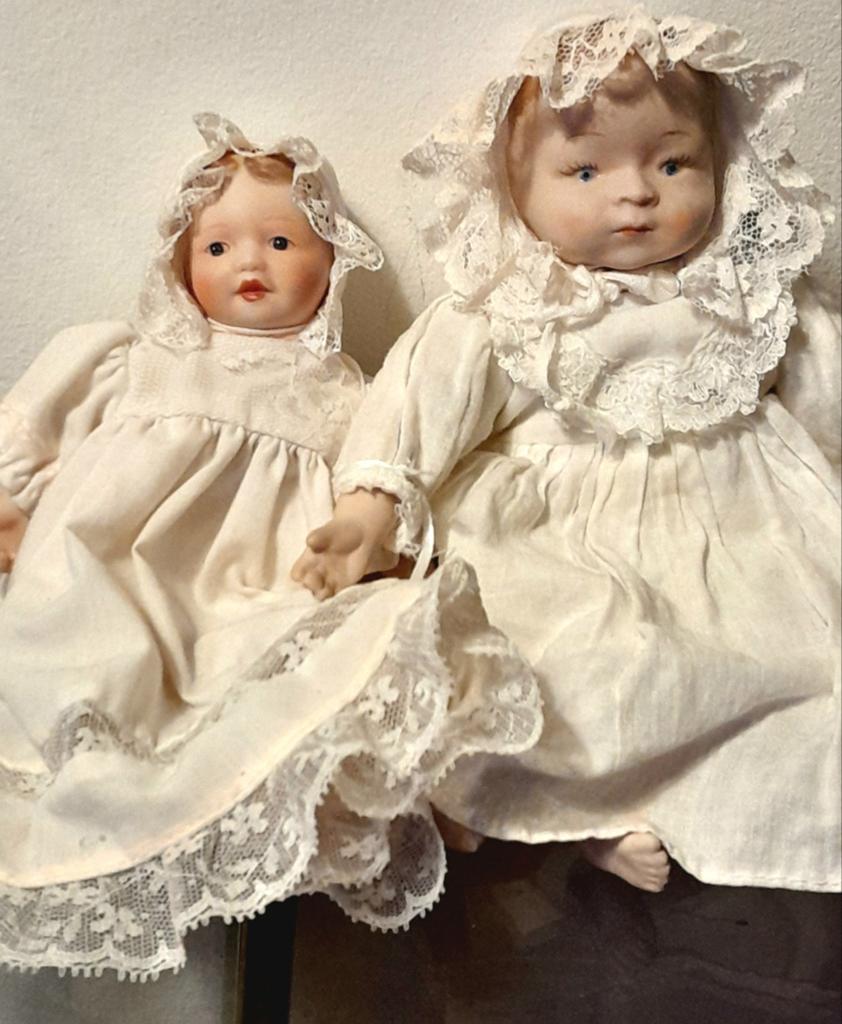 Oude popjes babypopjes Vintage! SAMEN, Verzamelen, Poppen, Verzenden, Gebruikt, Babypop