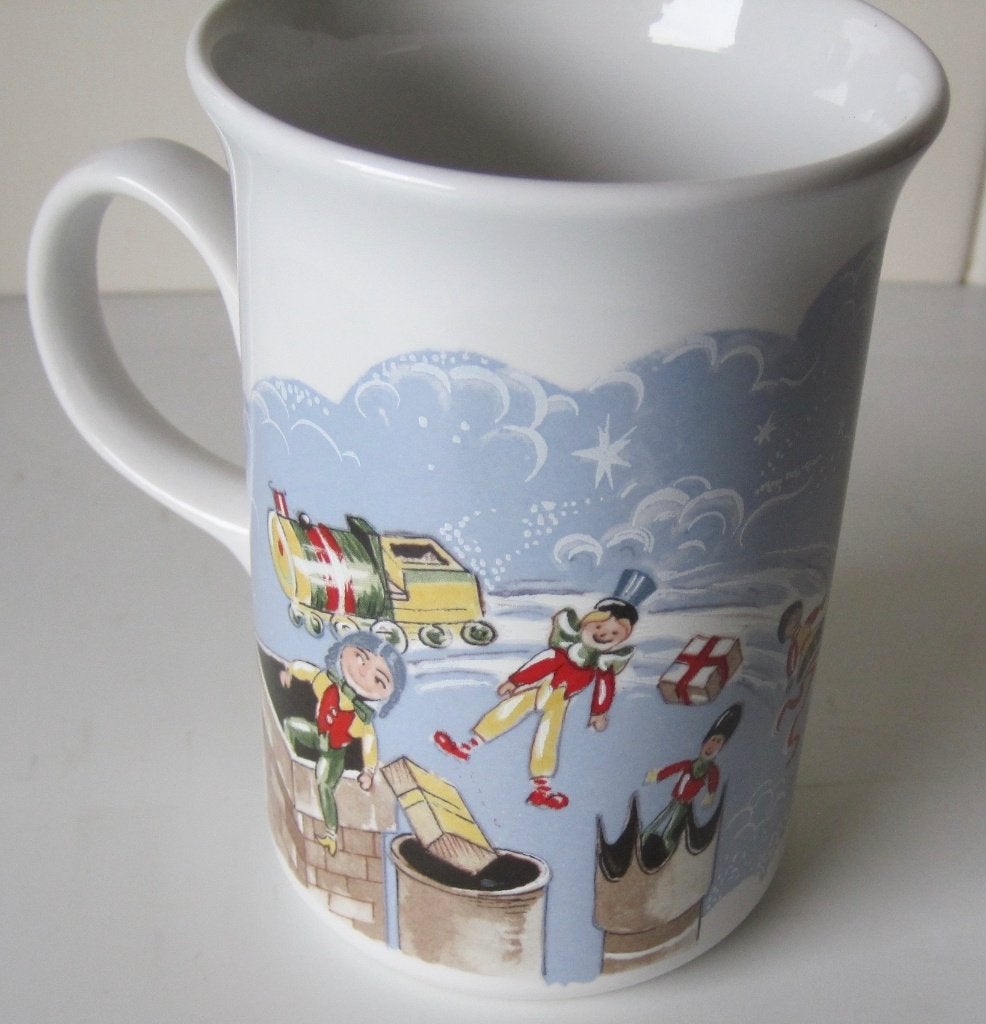 beker van Royal Burlington Staffordshire met een kerstman, Overige merken, Overige typen, Ophalen of Verzenden, Zo goed als nieuw