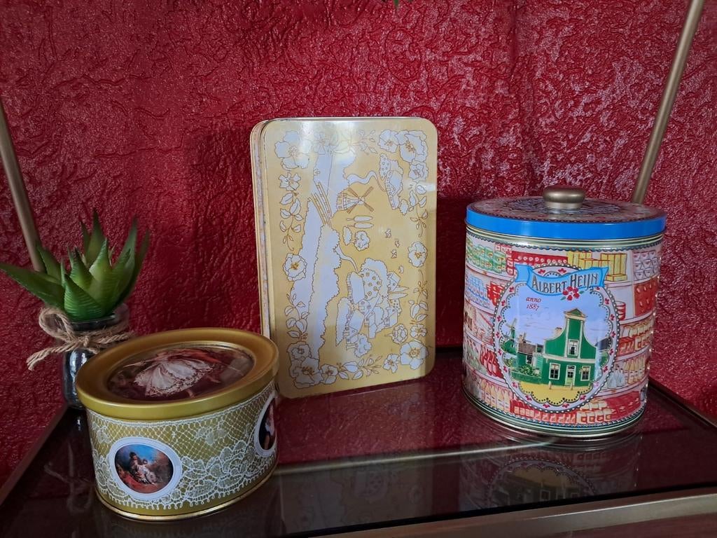 Verschillende bewaar blikken. Per blik:, Verzamelen, Blikken, Ophalen of Verzenden, Zo goed als nieuw, Overige, Verkade
