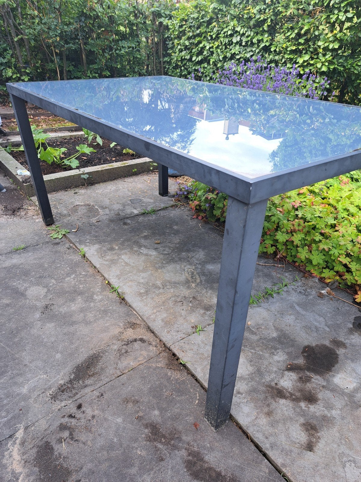 Tuintafel, Ophalen, Gebruikt, Rechthoekig, Kunststof