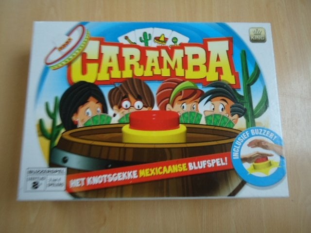 Caramba, het Mexicaanse blufspel. Met werkende buzzer, zgan, Een of twee spelers, Ophalen of Verzenden, Zo goed als nieuw, King