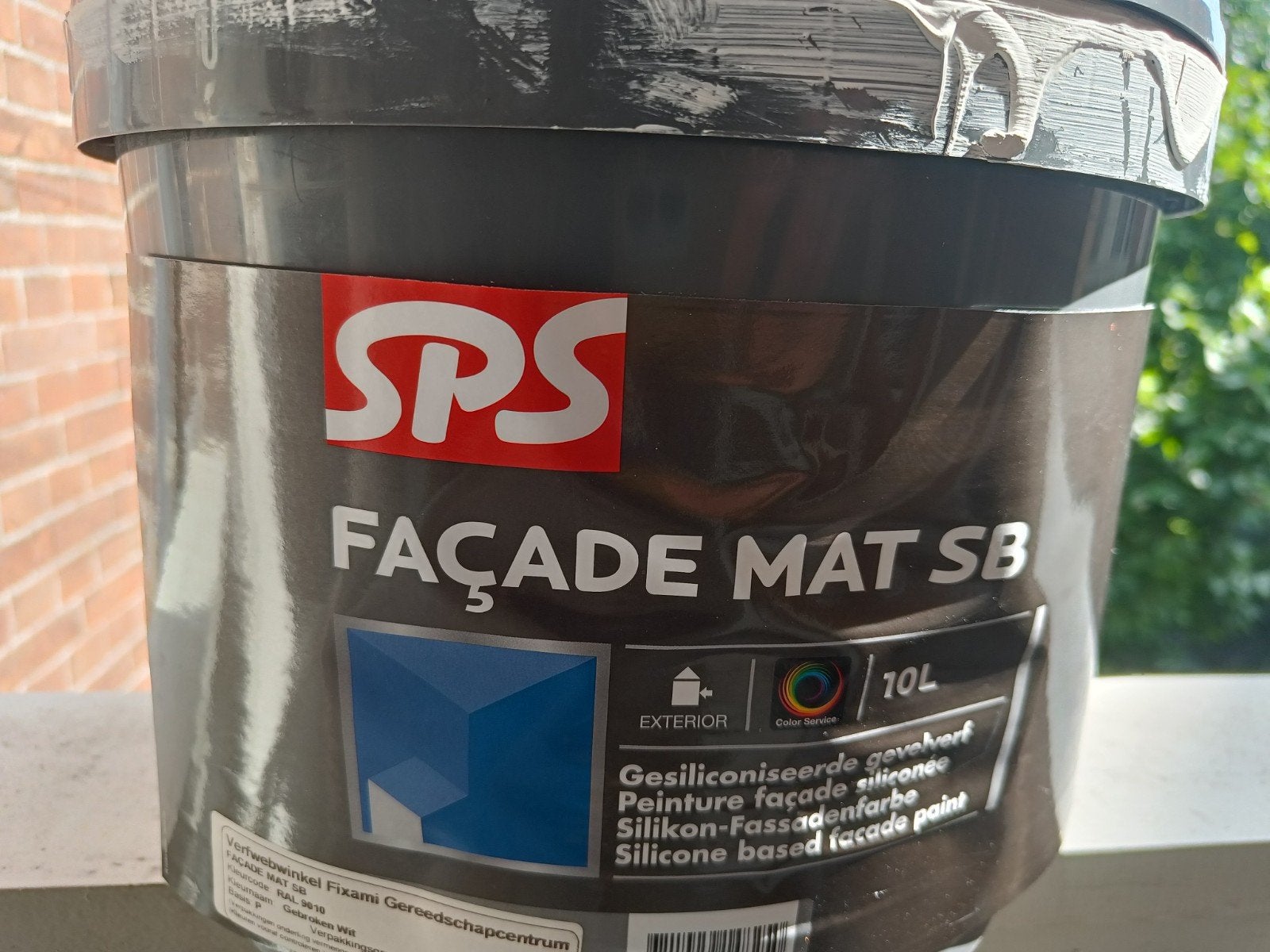 SPS Façade Mat SB Verf - 4.0 L Gebroken Wit (RAL 9010), Doe-het-zelf en Verbouw, 5 tot 10 liter, Wit, Nieuw, Ophalen of Verzenden