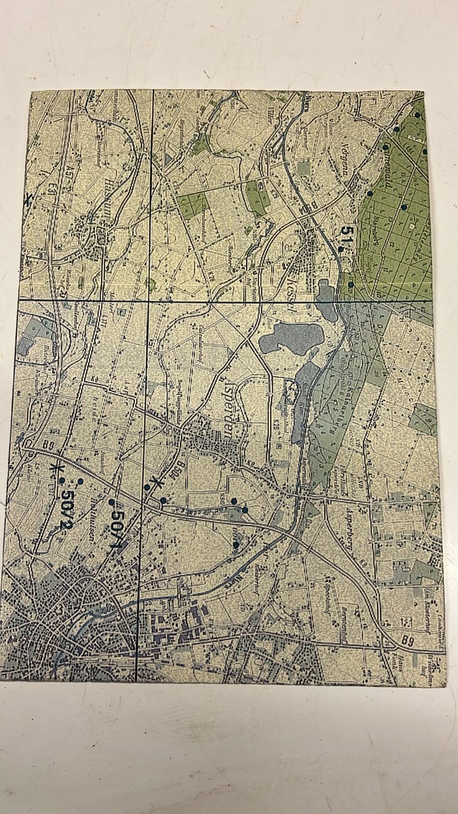 Foto 5 van Oude stafkaarten WO2 locaties, ideaal voor de metaaldetectie