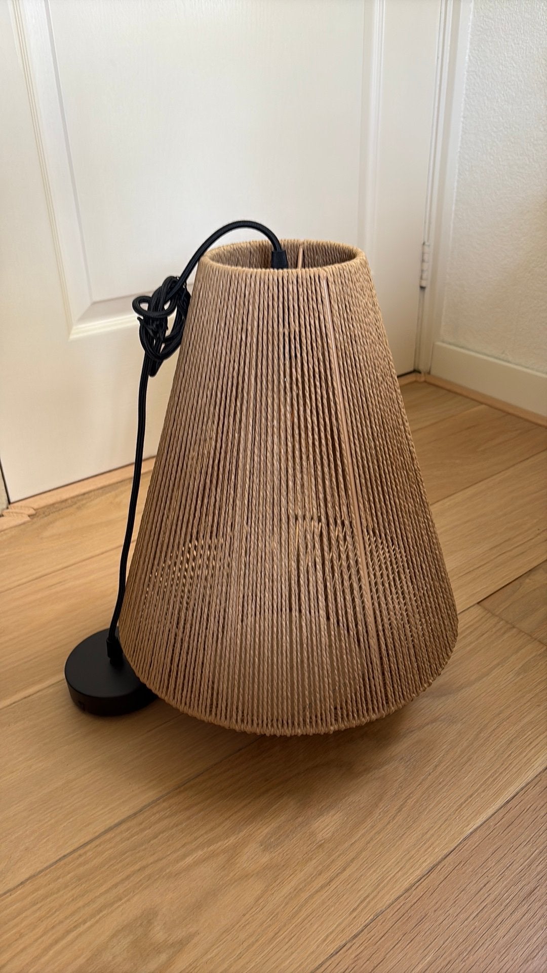Jute hanglamp - Boheemse stijl gevlochten, Ophalen, Zo goed als nieuw, Overige materialen, Minder dan 50 cm