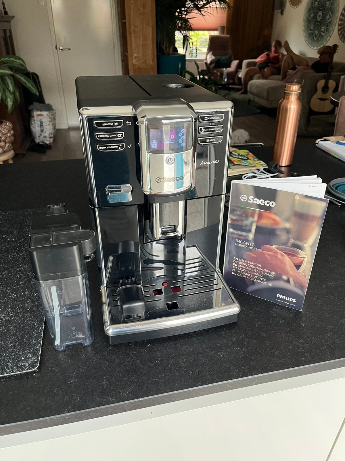 Saeco Incanto volautomatische koffiemachine, Ophalen, Afneembaar waterreservoir, Gebruikt, Koffiemachine