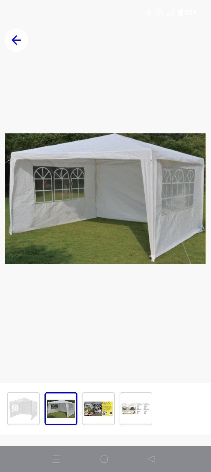 Partytent 290x290x250cm incl 3 zijwanden, Tuin en Terras, Opvouwbaar, Partytent, Minder dan 4 meter, Nieuw