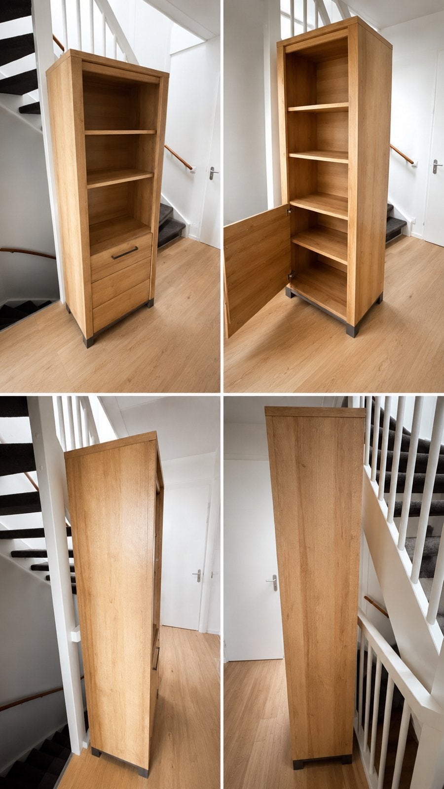 Kast met lades en planken, Ophalen, Gebruikt, Eikenhout, 50 tot 100 cm