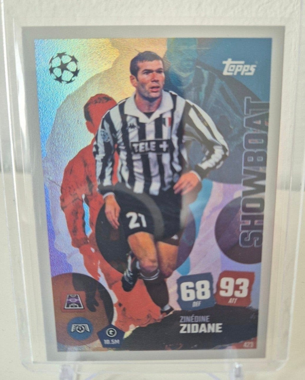 Zinedine Zidane Topps Match Attax Showboat Juventus, Ophalen of Verzenden, Nieuw, Plaatje