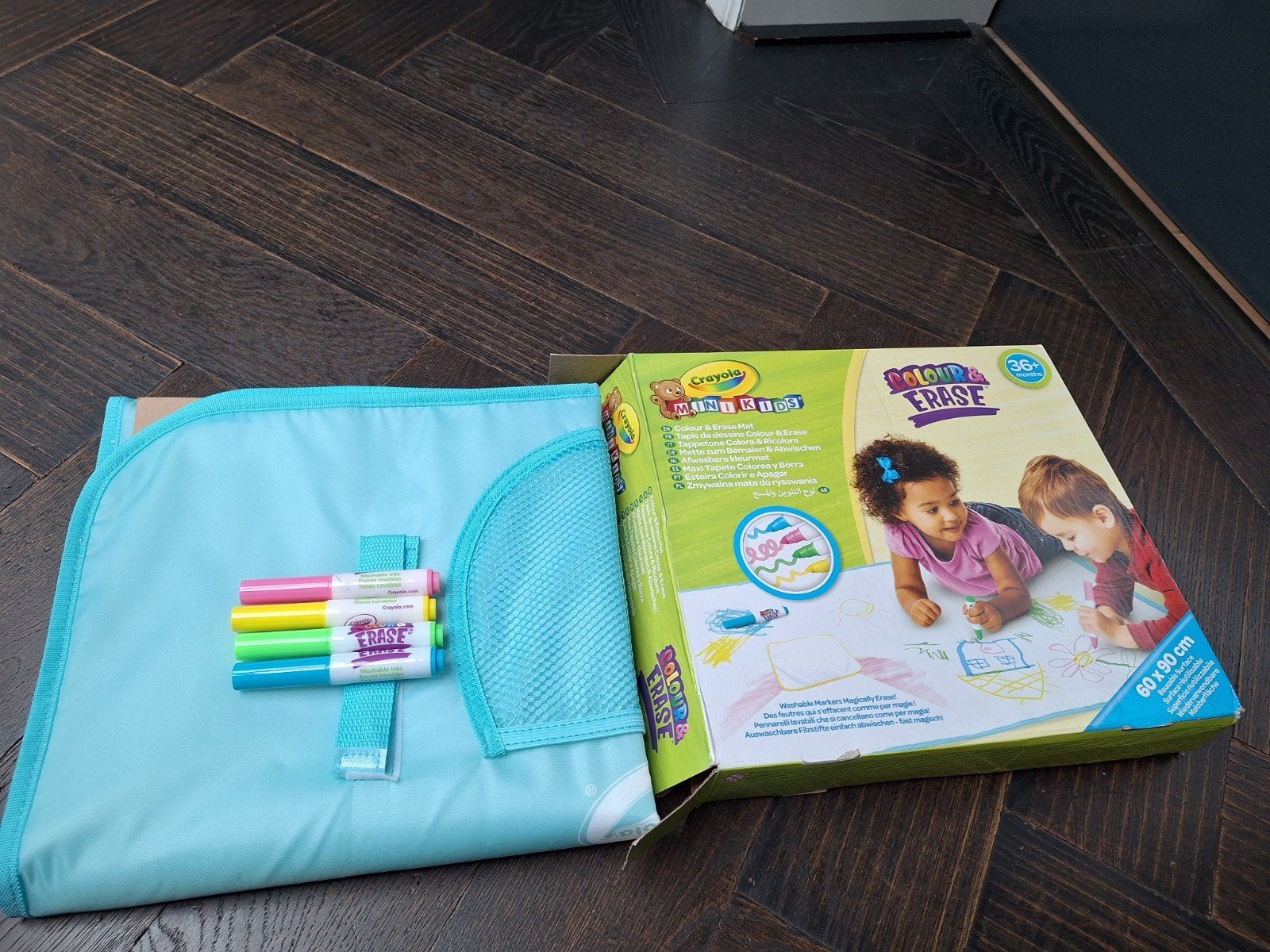 Crayola Mini Kids Kleur & Wis Tekenmat (60x90cm), Ophalen of Verzenden, Zo goed als nieuw, Knutselen