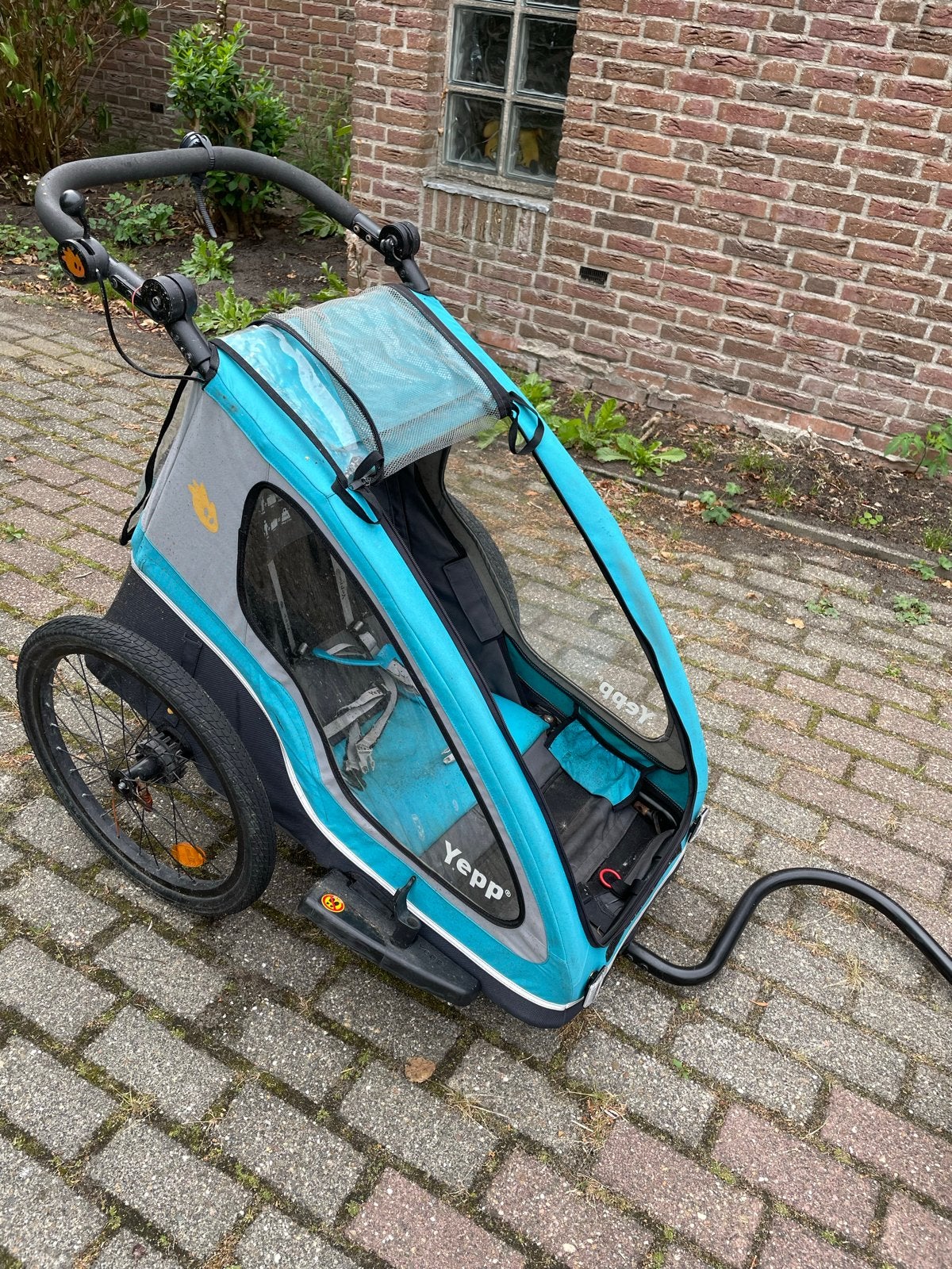 Yepp Fietskar met baby zitje - Ideaal voor jonge gezinnen, Ophalen, Gebruikt, Kinderkar