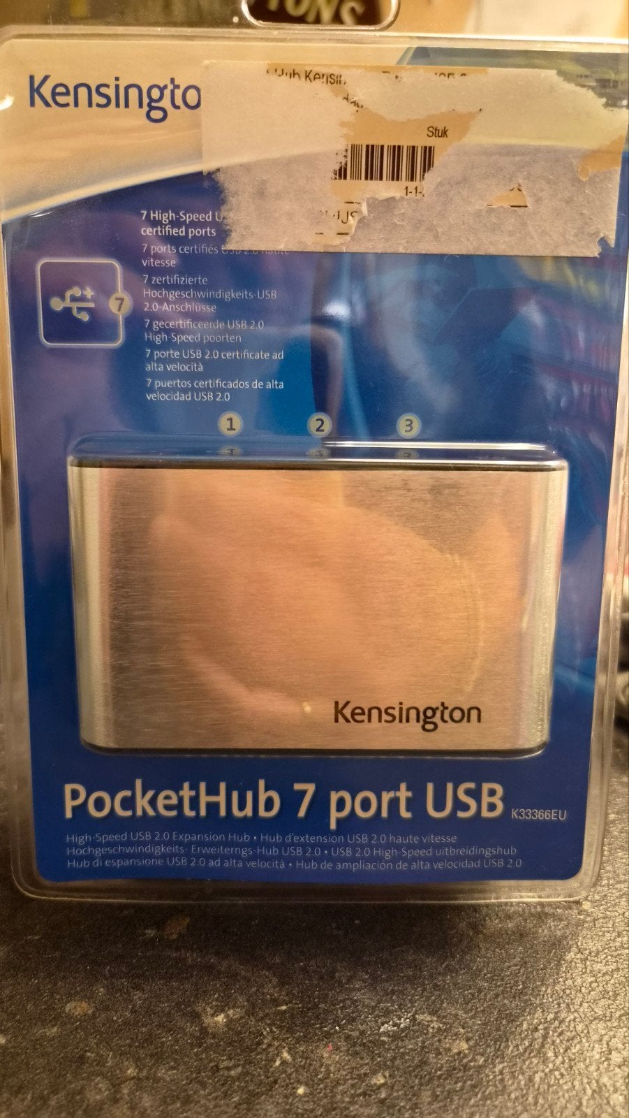 Kensington PocketHub 7-poorts USB 2.0 Hub, Ophalen of Verzenden