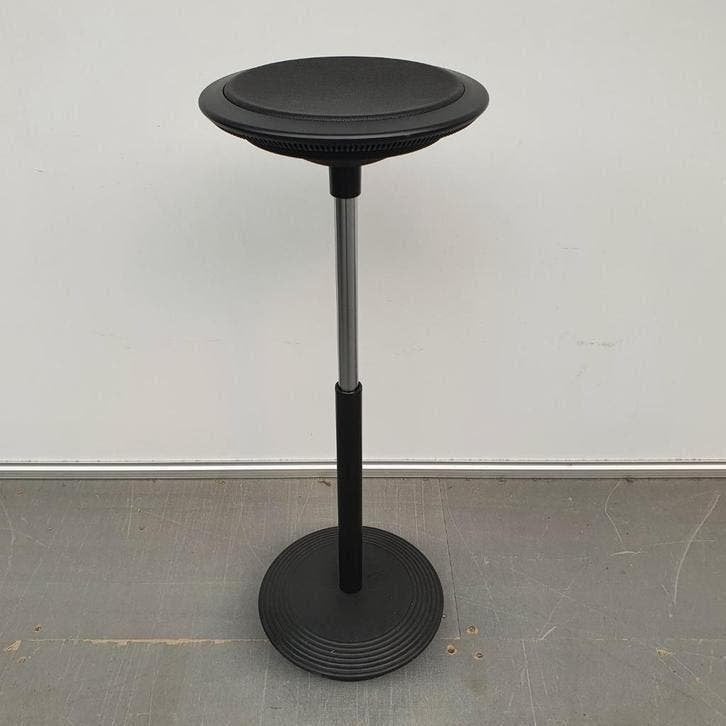 Wilkhahn Stitz - stoelkruk - kruk- zwart leder-nieuw in doos, Ophalen, 5 krukken of meer, In hoogte verstelbaar, 60 tot 90 cm