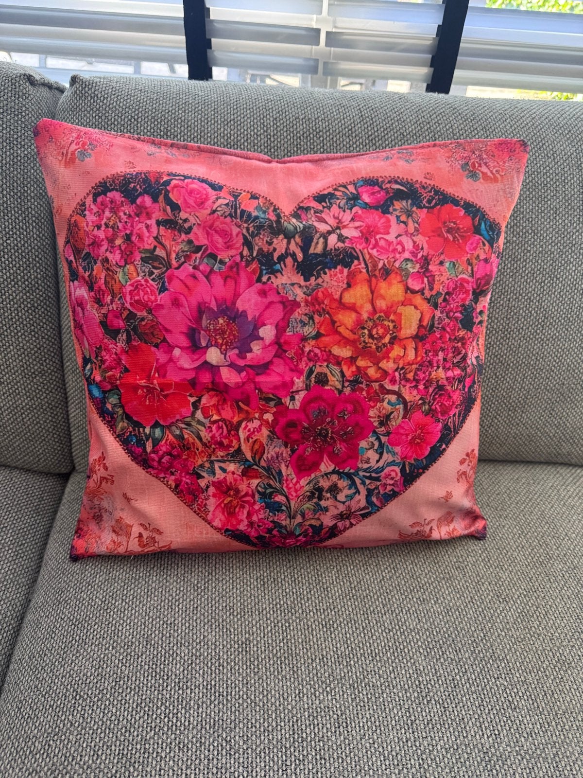 Kussenhoes Hart Ibiza Stijl - Dubbelzijdig Bedrukt 45x45cm, Meerkleurig, Nieuw, Ophalen of Verzenden, Dubbelzijdig