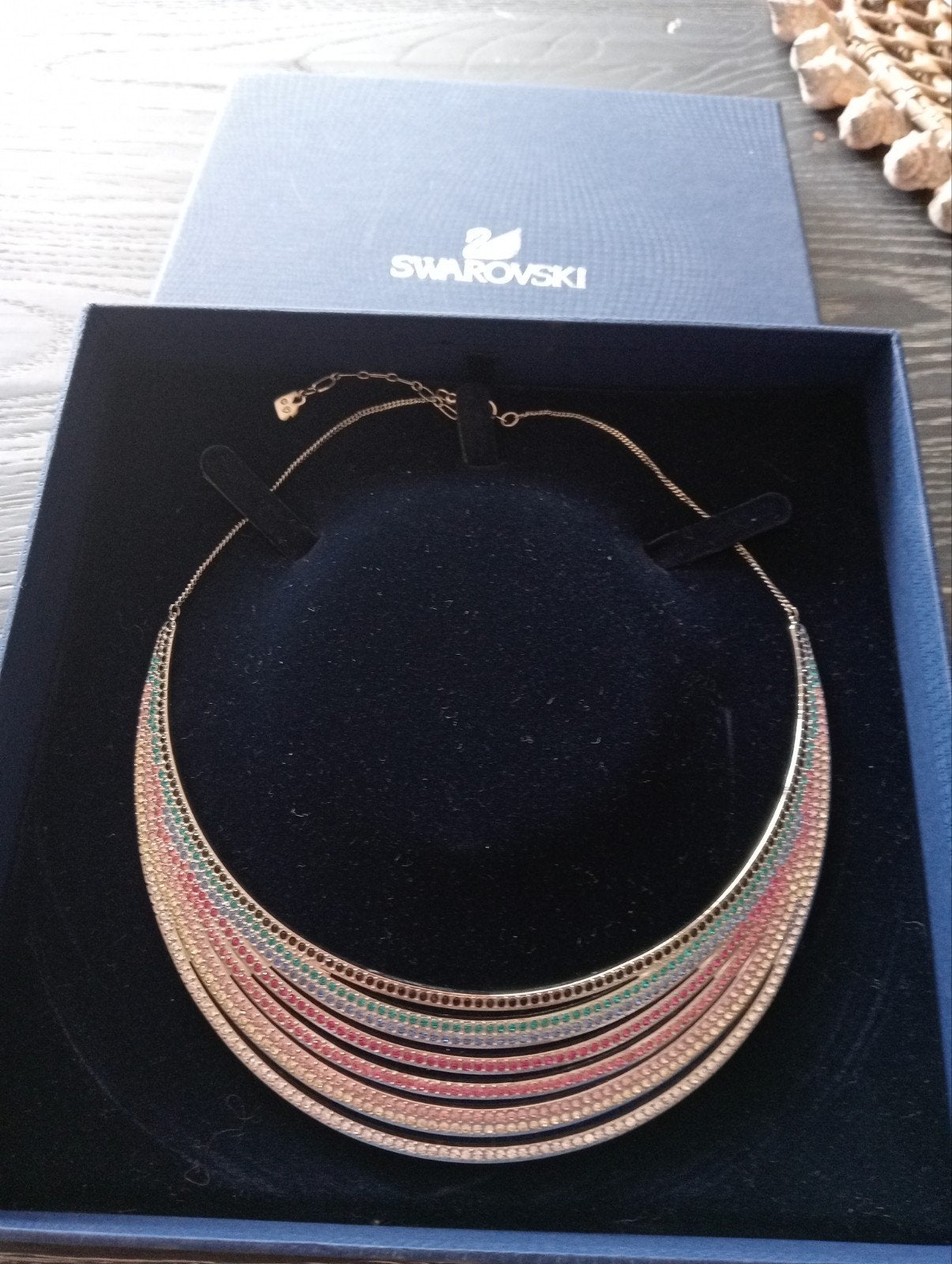 Swarovski ketting met gekleurde kristallen, Met kristal, Overige materialen, Overige kleuren, Ophalen of Verzenden