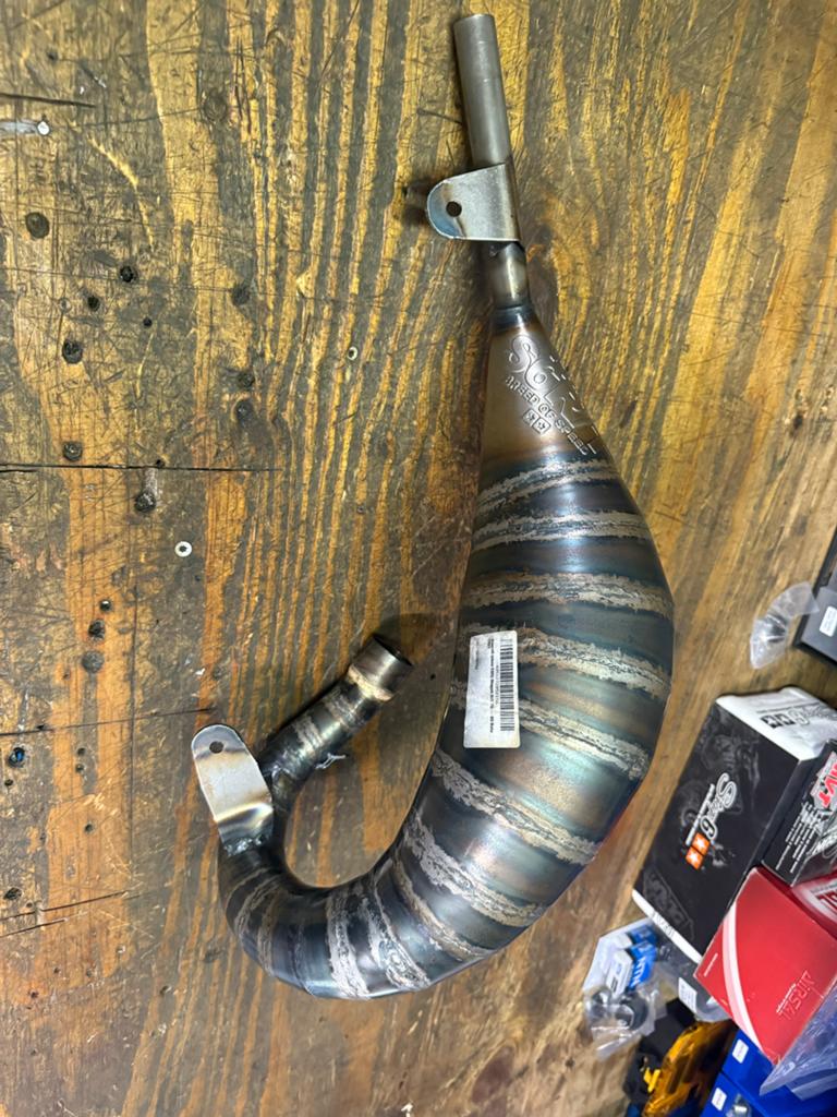 Beta RR Stage6 70-80cc R/T Uitlaat - Nieuw met lichte roest, Nieuw, Uitlaat, Beta, Beta