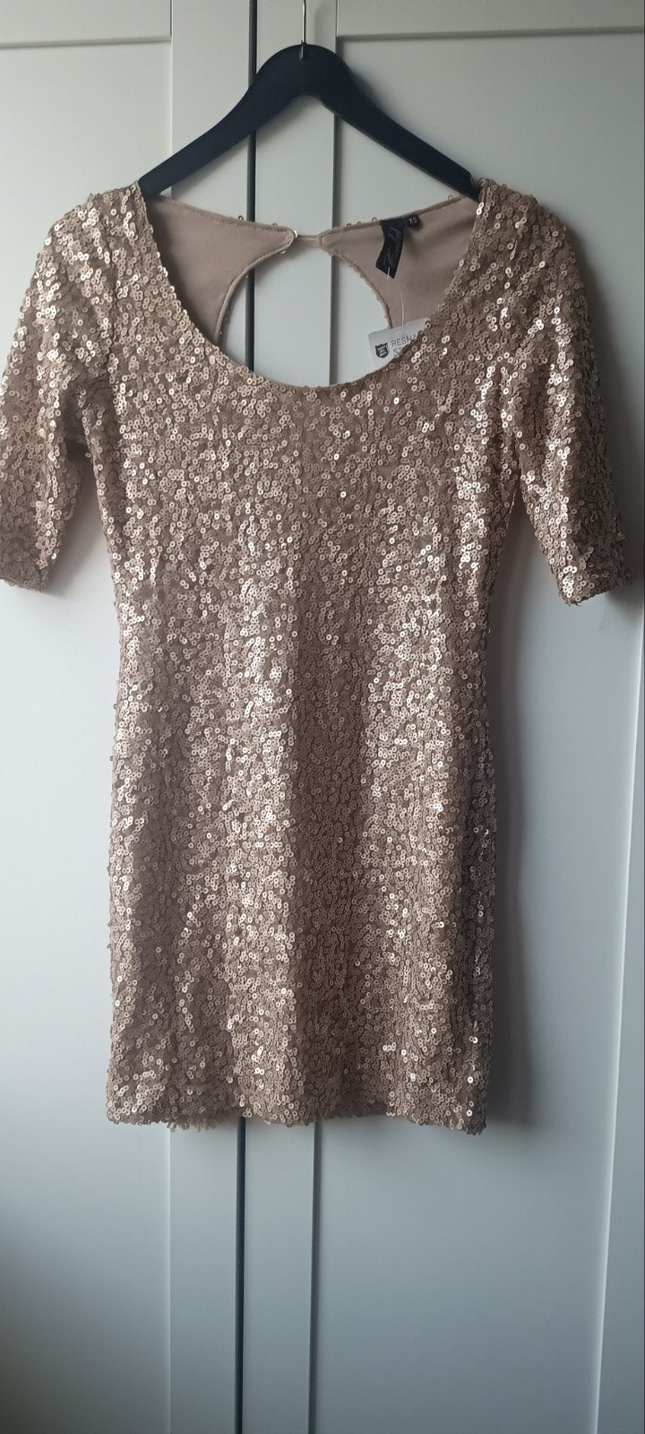 Goud Brons Kleurig Pailletten mini jurk, Maat XS, Kleding | Dames, Nieuw, Ophalen of Verzenden, Coolcat, Maat 34 (XS) of kleiner