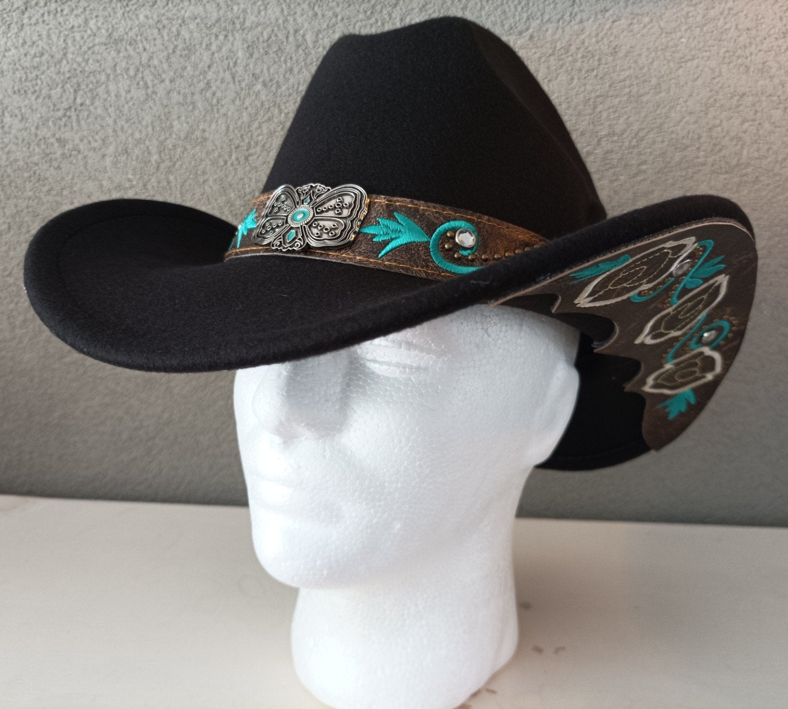 Western hoed, unisex., 56 of 57 cm (M, 7 of 7⅛ inch), Hoed, Nieuw, Ophalen of Verzenden