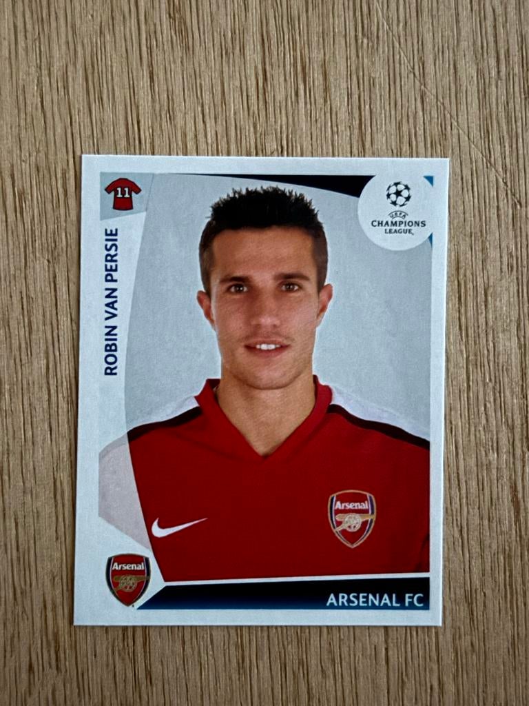 Panini UEFA CL 2009-2010 Sticker Robin van Persie Arsenal, Ophalen of Verzenden, Zo goed als nieuw, Sport