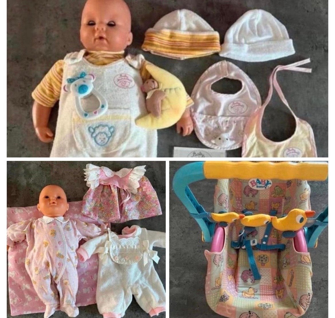 Baby Annabell en Famosa poppen met Maxi Cosi en accessoires, Ophalen, Gebruikt, Babypop