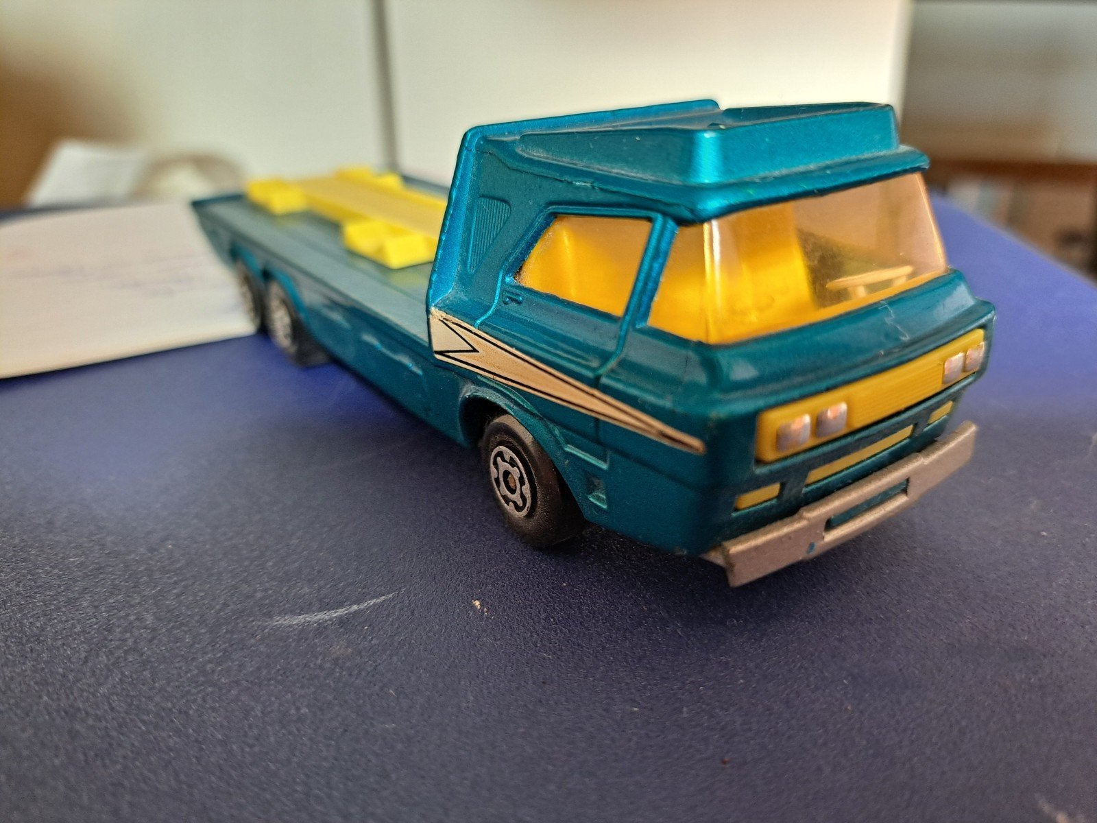 Matchbox Super Kings K-21 Tractor Transporter 1974, Ophalen, Gebruikt, Bus of Vrachtwagen, Matchbox