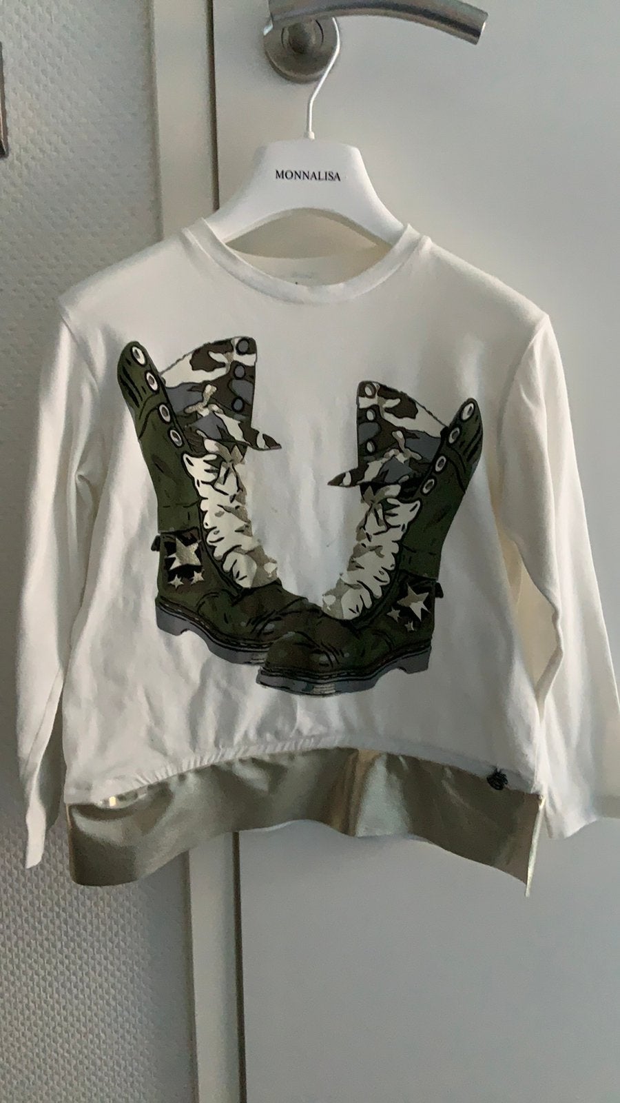Miss grant shirt met goudkleurige rand 8 jaar, Ophalen of Verzenden, Zo goed als nieuw, Meisje, Shirt of Longsleeve