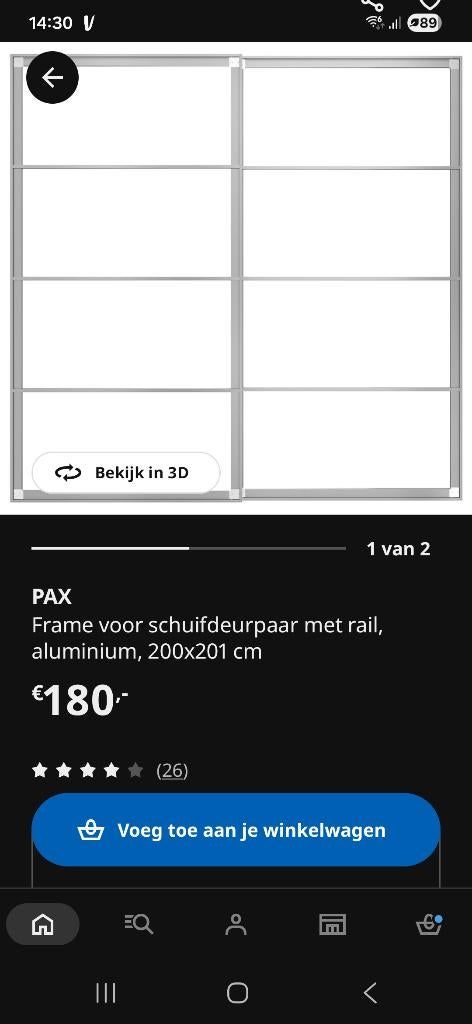 Paxkast pax schuifdeuren wit, Ophalen, 200 cm of meer, 150 tot 200 cm, Zo goed als nieuw