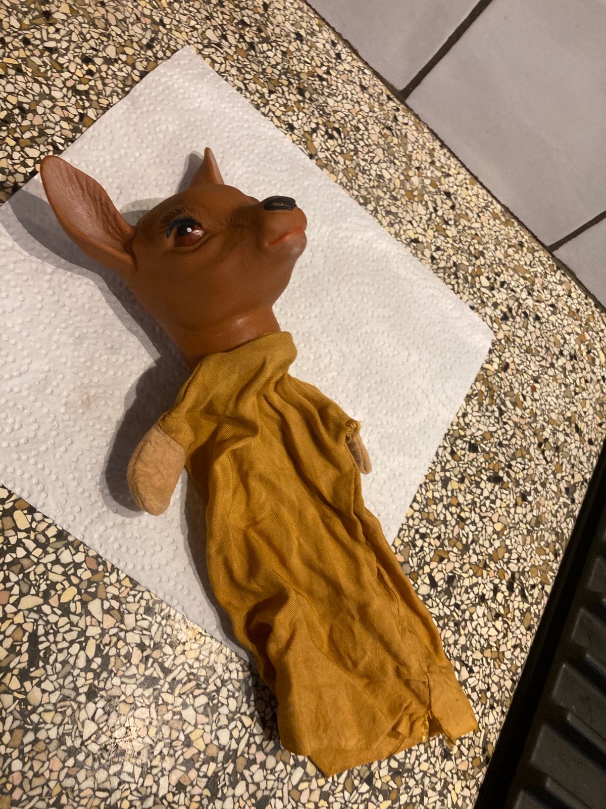 Oude poppenkastpop dier, Ophalen of Verzenden, Gebruikt, Pop