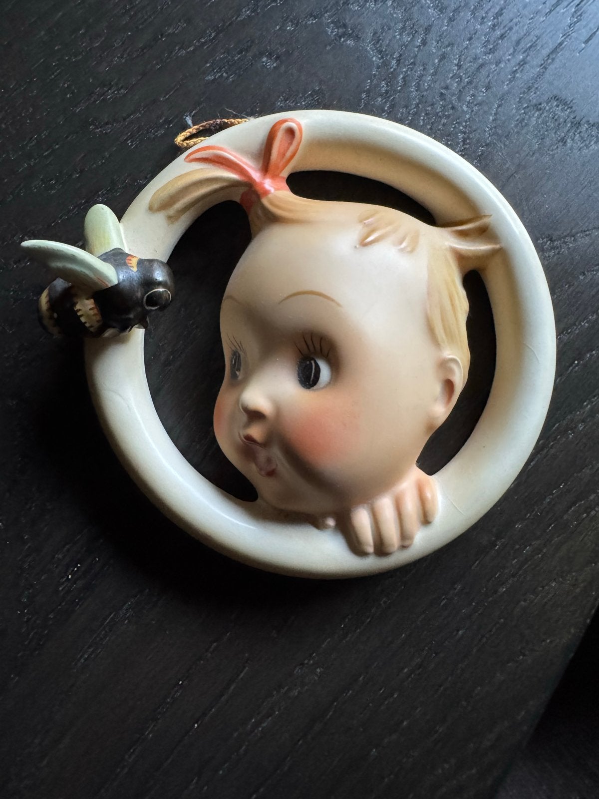Vintage Goebel W Germany Porseleinen Baby/Bij Wanddecoratie, Ophalen of Verzenden