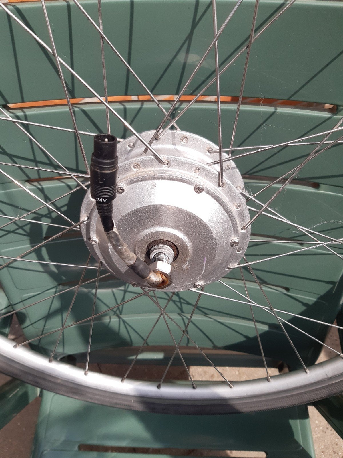 Voorwiel met motor  24 v  3x pint  switch  Union, Ophalen of Verzenden, Motor