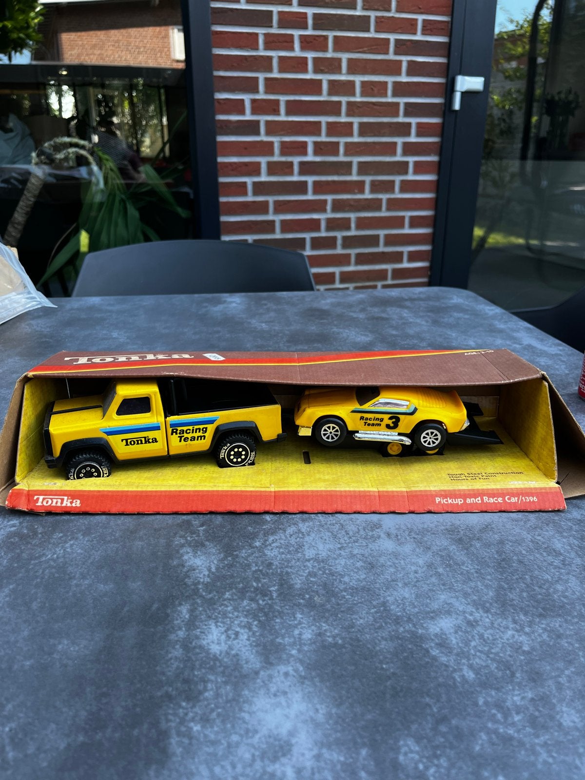 Tonka Pickup en Race Auto Set - Vintage Speelgoed, Ophalen of Verzenden, Gebruikt