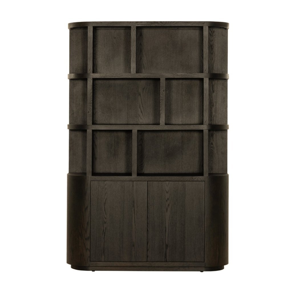 Boekenkast Novero Espresso 145cm van €1749 voor €799, Ophalen, Japandi, 100 tot 150 cm, 200 cm of meer